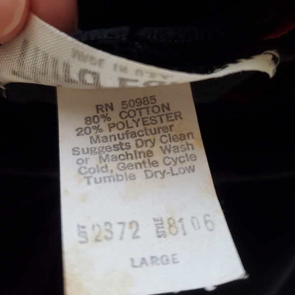 Third Edition Medium Velour Wide neck Inset red Long Sleeve Sweatshirt Vintage - Picture 9 of 9